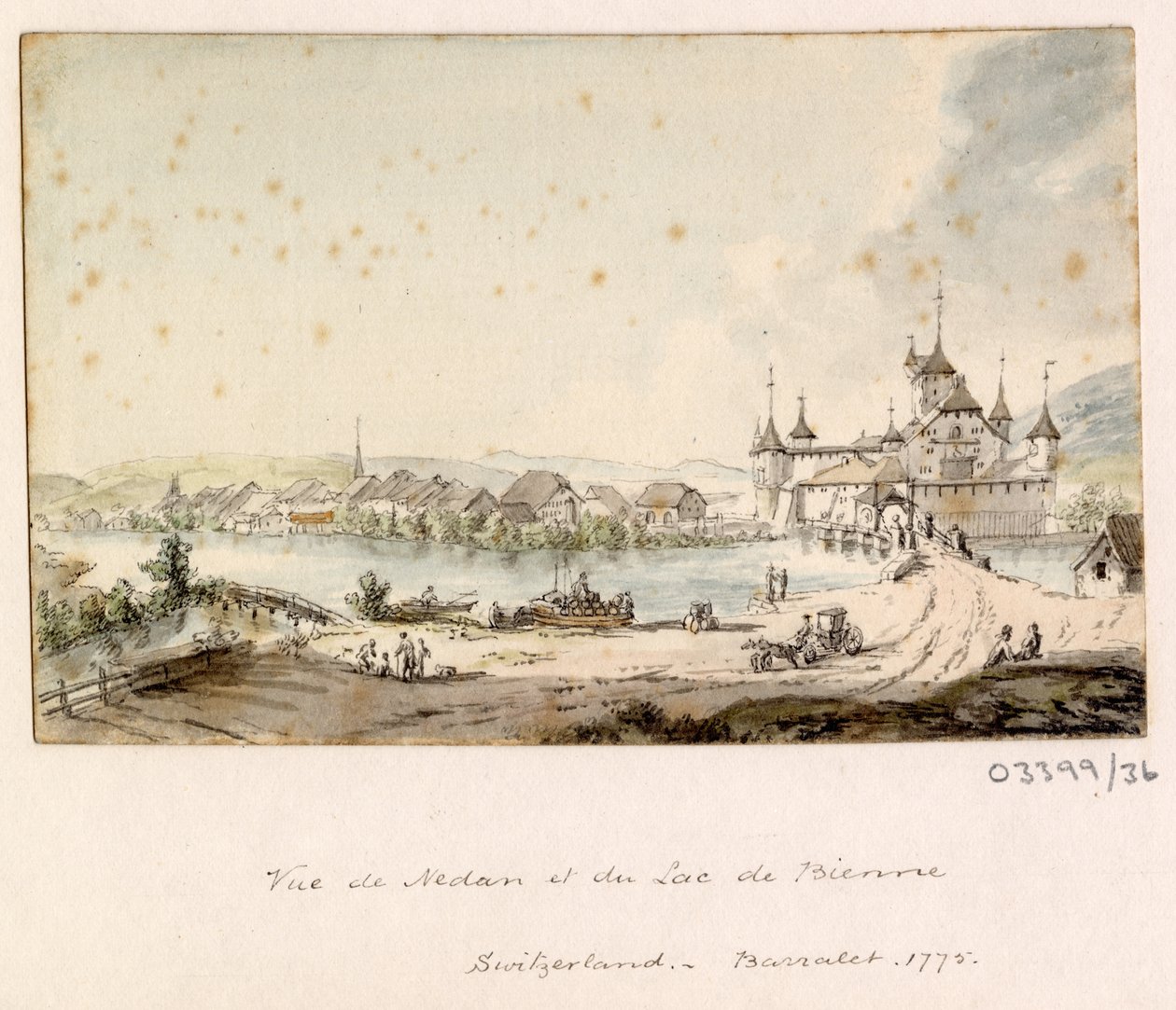 Série skic, pohledy ve Velké Británii, kontinentu a Americe 1772-1778 (akvarel) od British School