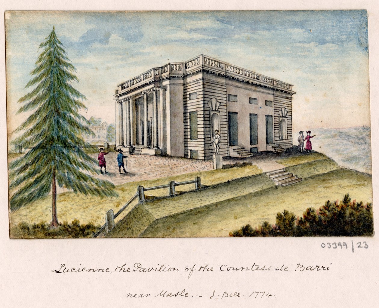 Série skic, pohledy ve Velké Británii, kontinentu a Americe 1772-1778 (akvarel) od British School