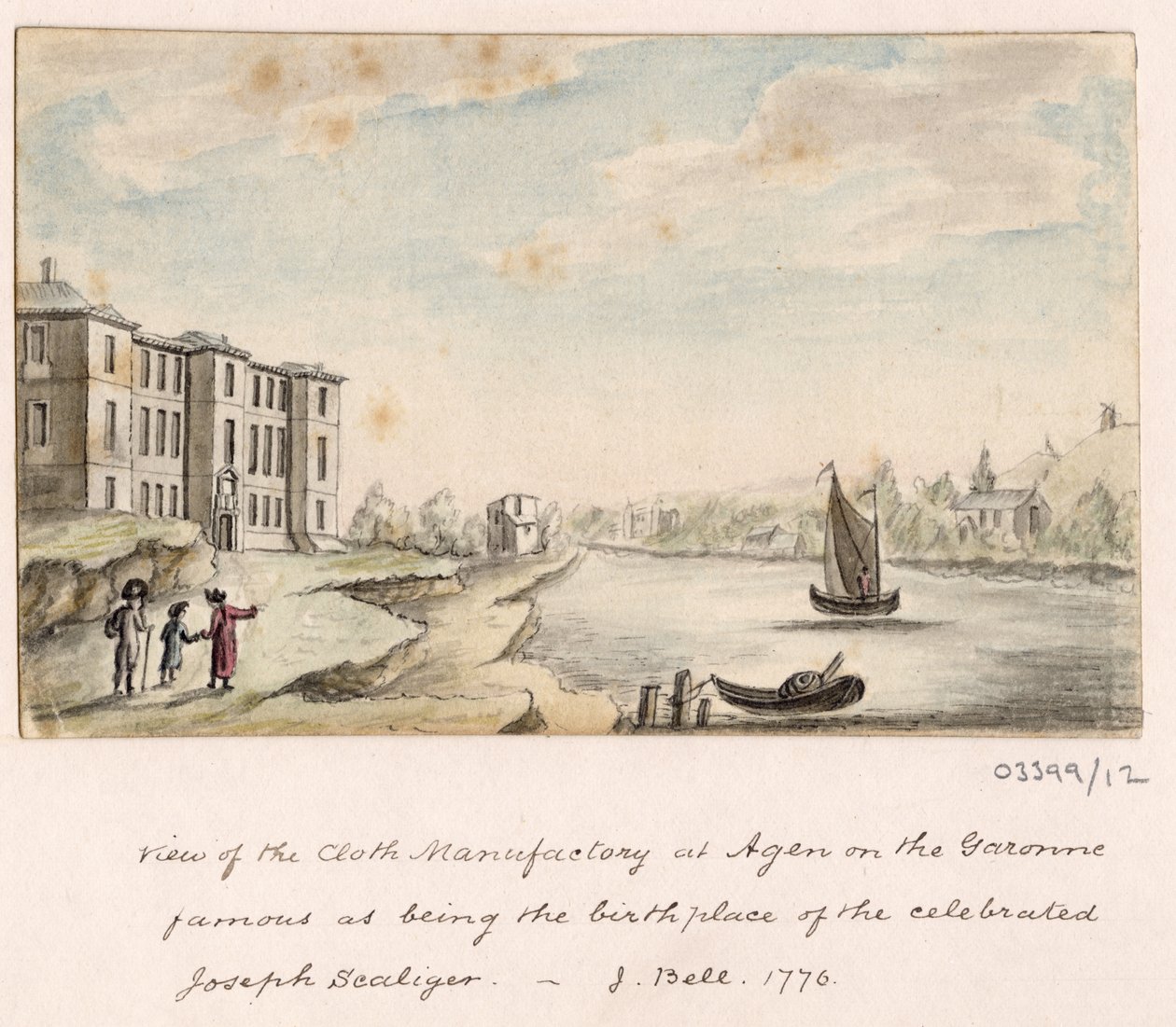 Série skic, pohledy ve Velké Británii, kontinentu a Americe 1772-1778 (akvarel) od British School