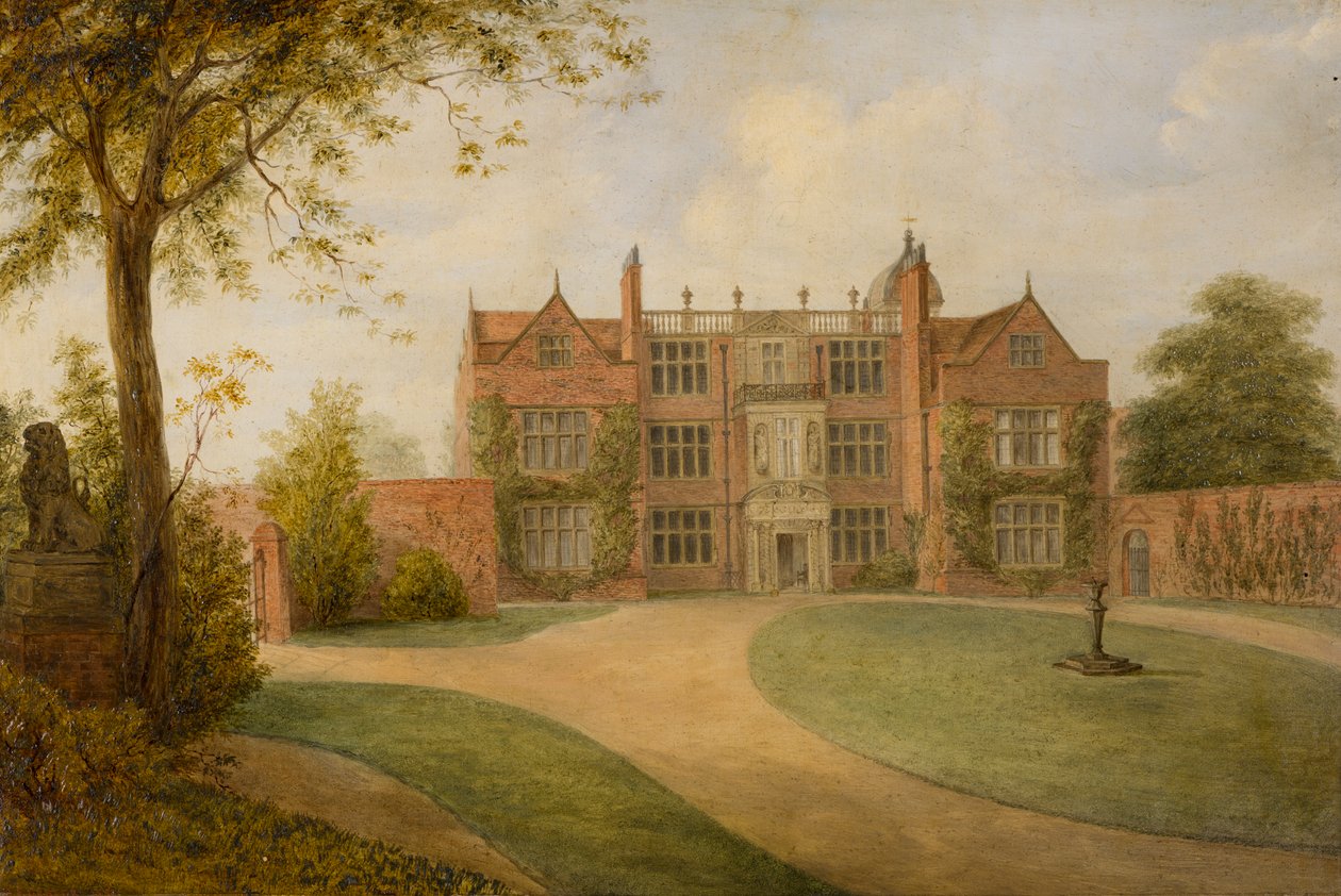 Castle Bromwich Hall, Warwickshire, cca 1850-1900 (olej na plátně) od British School