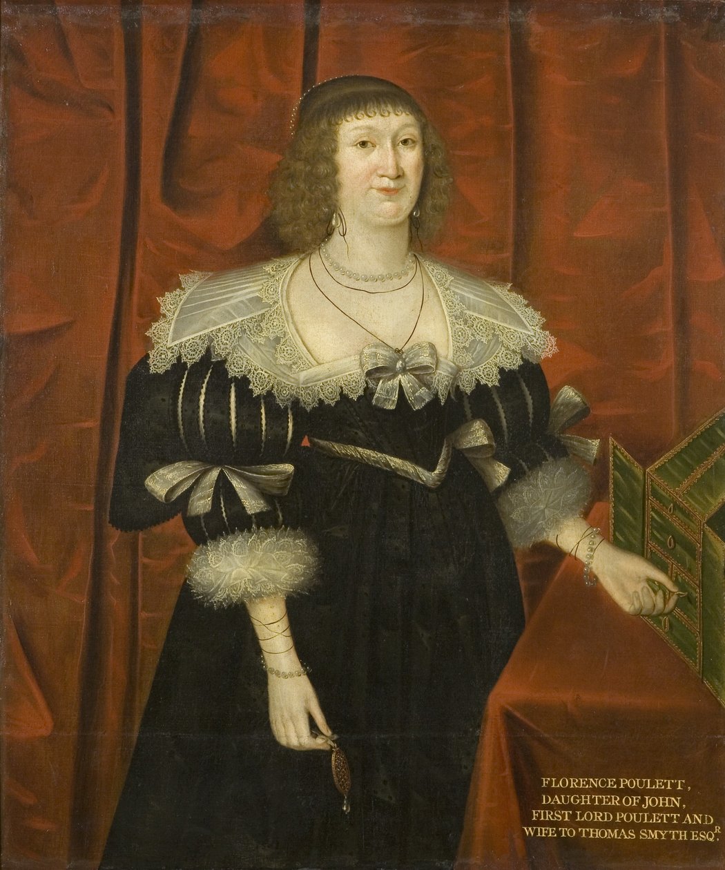 Florence Poulett, manželka Thomase Smytha, kolem roku 1640 (olej na plátně) od British School