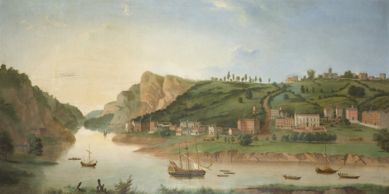 Hotwells, s výhledem na Avon Gorge, cca 1730 (olej na plátně) od British School
