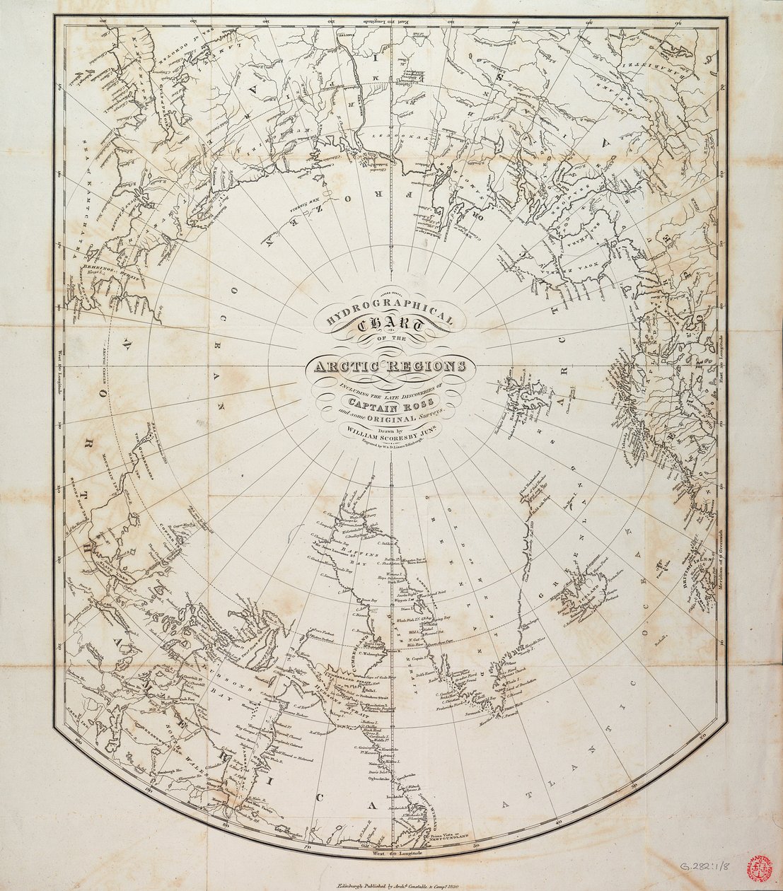 Hydrografická mapa arktických oblastí od British School
