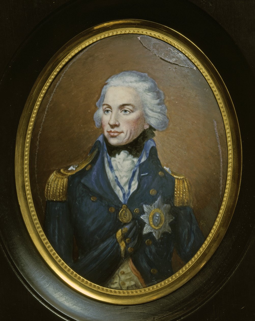 LORD NELSON Horatio, admirál (1758-1805) Miniaturní portrét. od British School