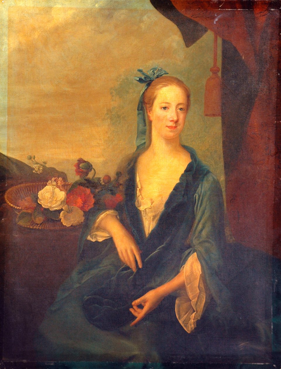 Dáma v modrém, 1700 od British School