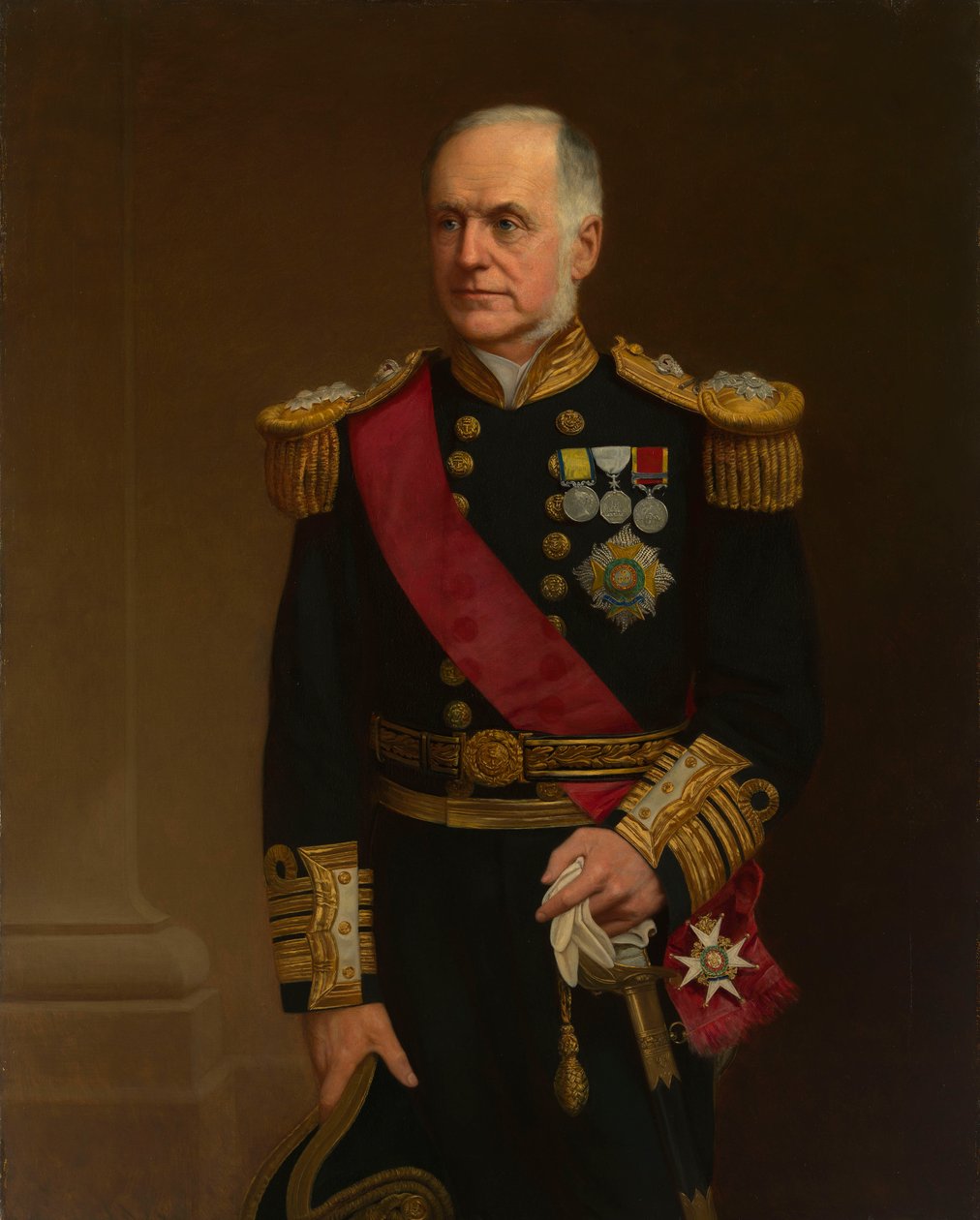 Portrét admirála sira Richarda Vesey Hamiltona (1829-1912) od British School