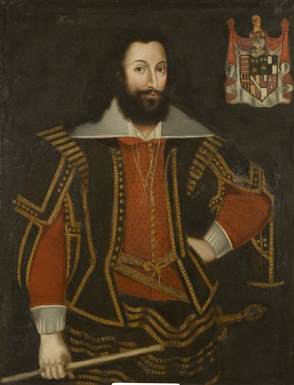 Portrét sira Roberta Poyntze, kolem roku 1615 (olej na plátně) od British School