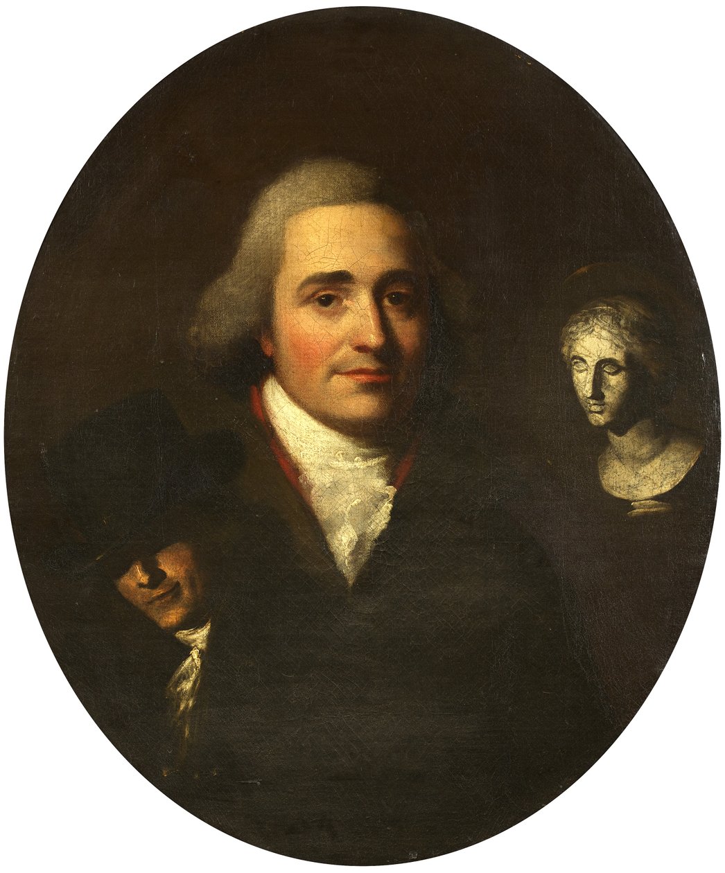 Portrét sochaře, kolem roku 1765 (olej na plátně) od British School