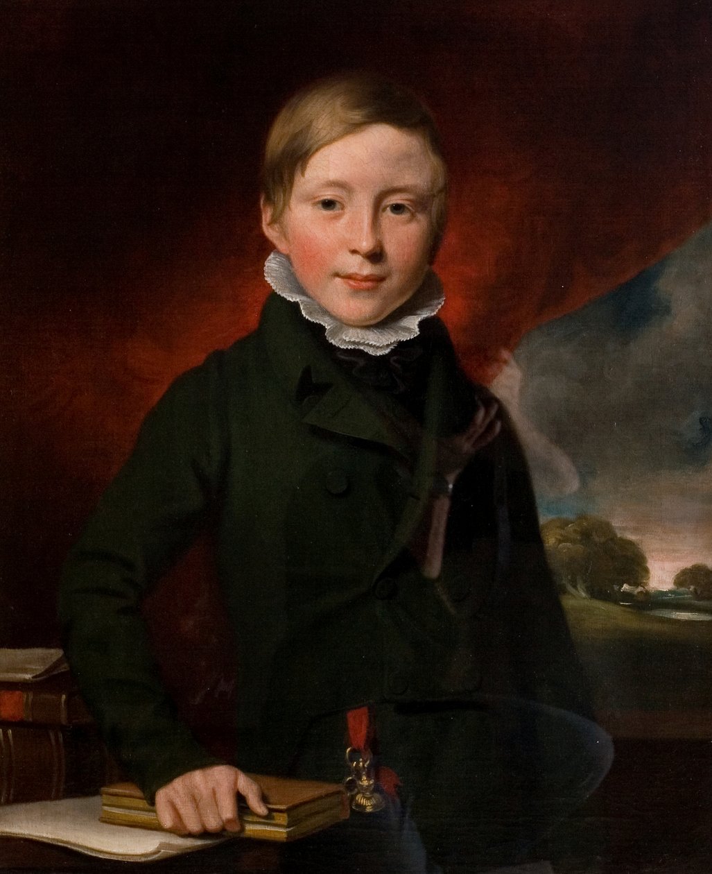 Portrét neznámého chlapce (říká se, že je Oliver Minster), kolem roku 1825 (olej na plátně) od British School