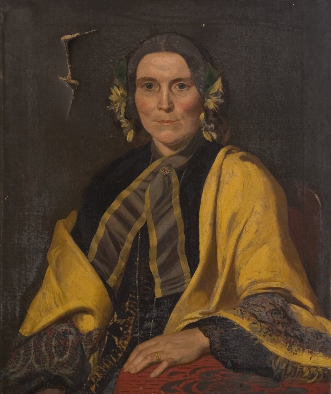Portrét neznámé ženy, kolem roku 1840 (olej na plátně) od British School
