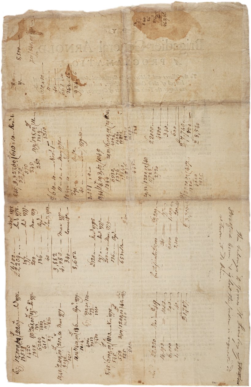 Provolání důstojníkům a vojákům kontinentální armády, 20. října 1780 od British School