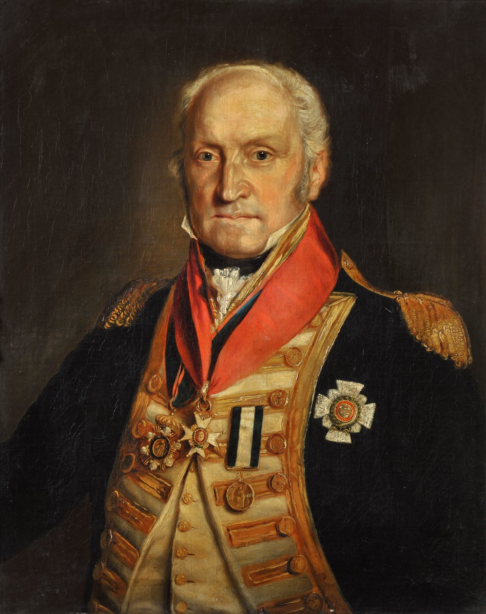 Kontradmirál sir Benjamin Hallowell Carew (1760-1834) od British School