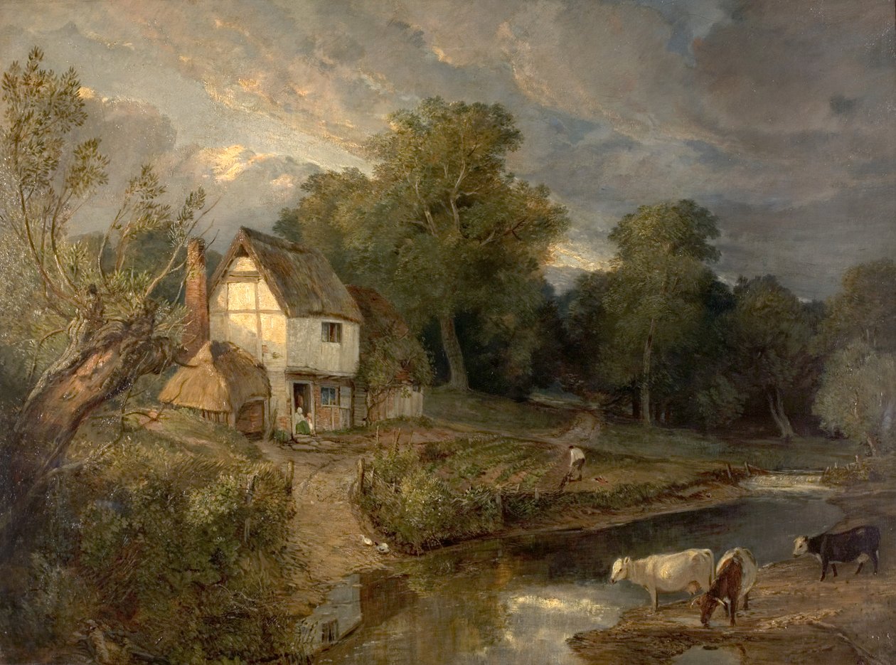 Ringland Hills, Costessy, Norwich (olej na plátně) od British School