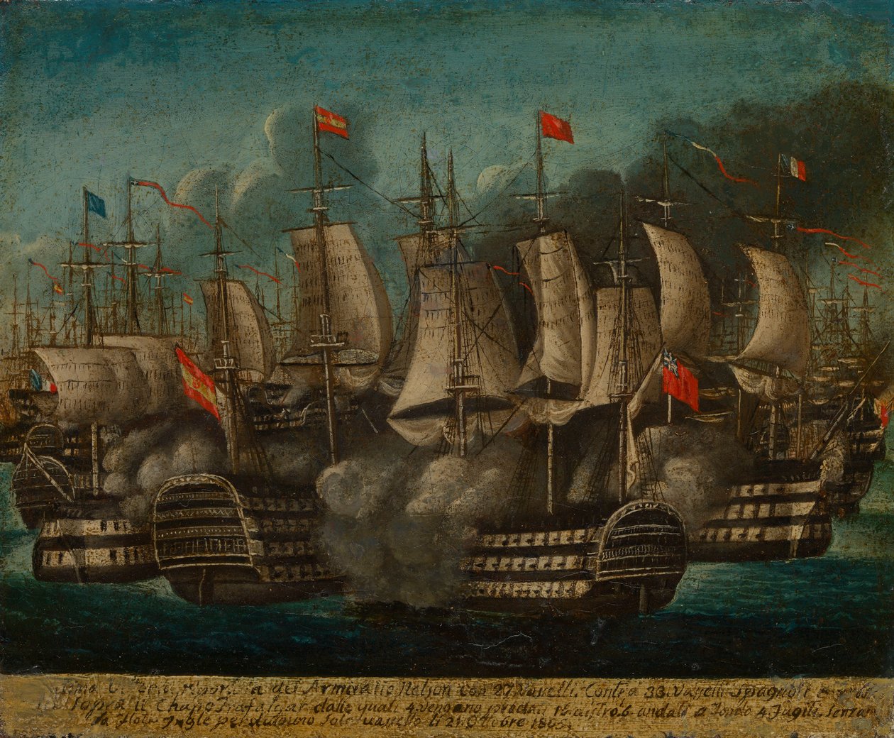Bitva u Trafalgaru, 21. října 1805", British School od British School