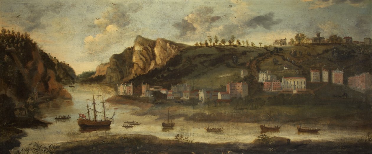 The Hot Wells, Bristol, cca 1800 (olej na plátně) od British School