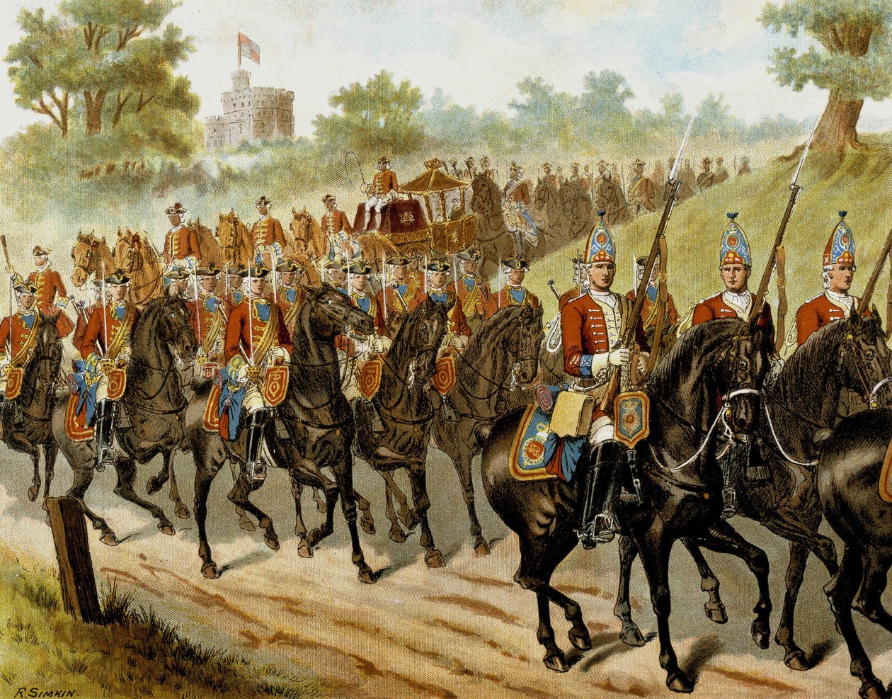 Royal Escort (George II) v roce 1742 - v „“Harper