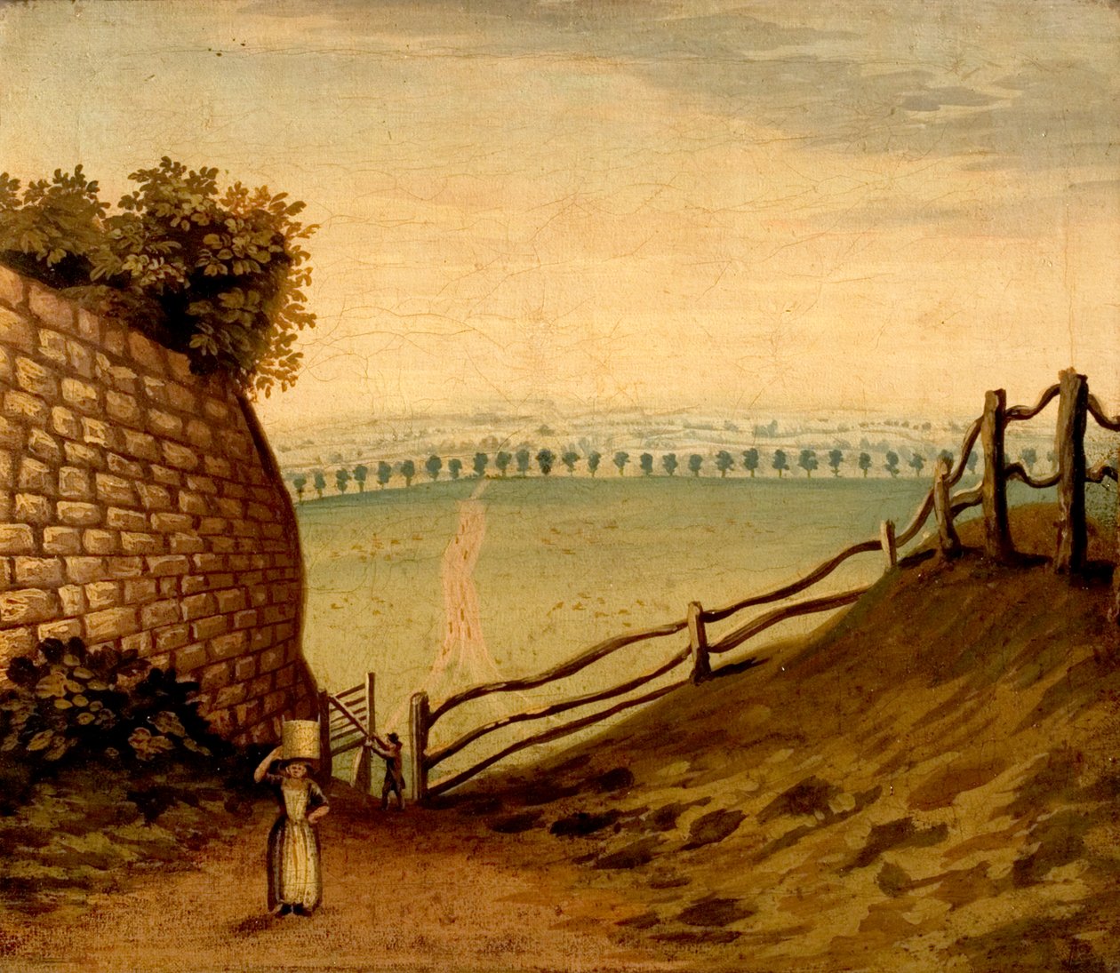 Pohled na stezku do Lentonu přes Nottingham Park, c.1795 od British School