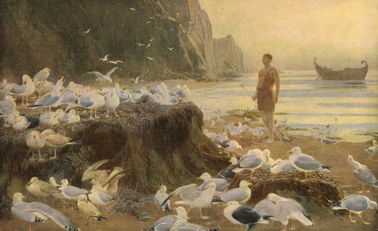 Tulák po starém světě, 1887, c1930. od Briton Riviere