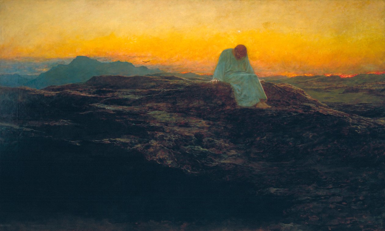 „Pokušení v divočině“, 1898. od Briton Riviere