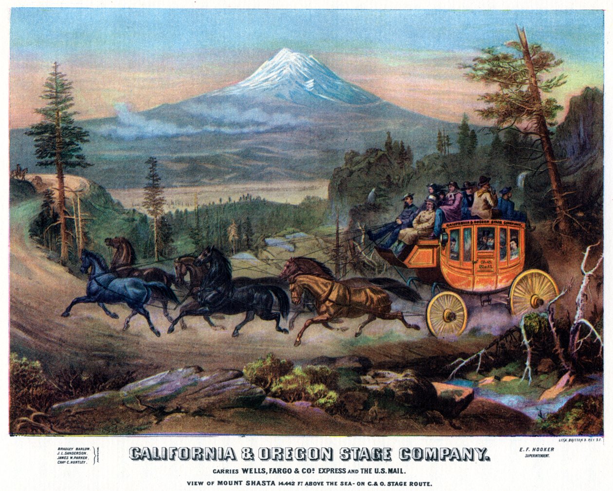 Cesta dostavníkem, USA, 19. století 1937. od Britton and Rey