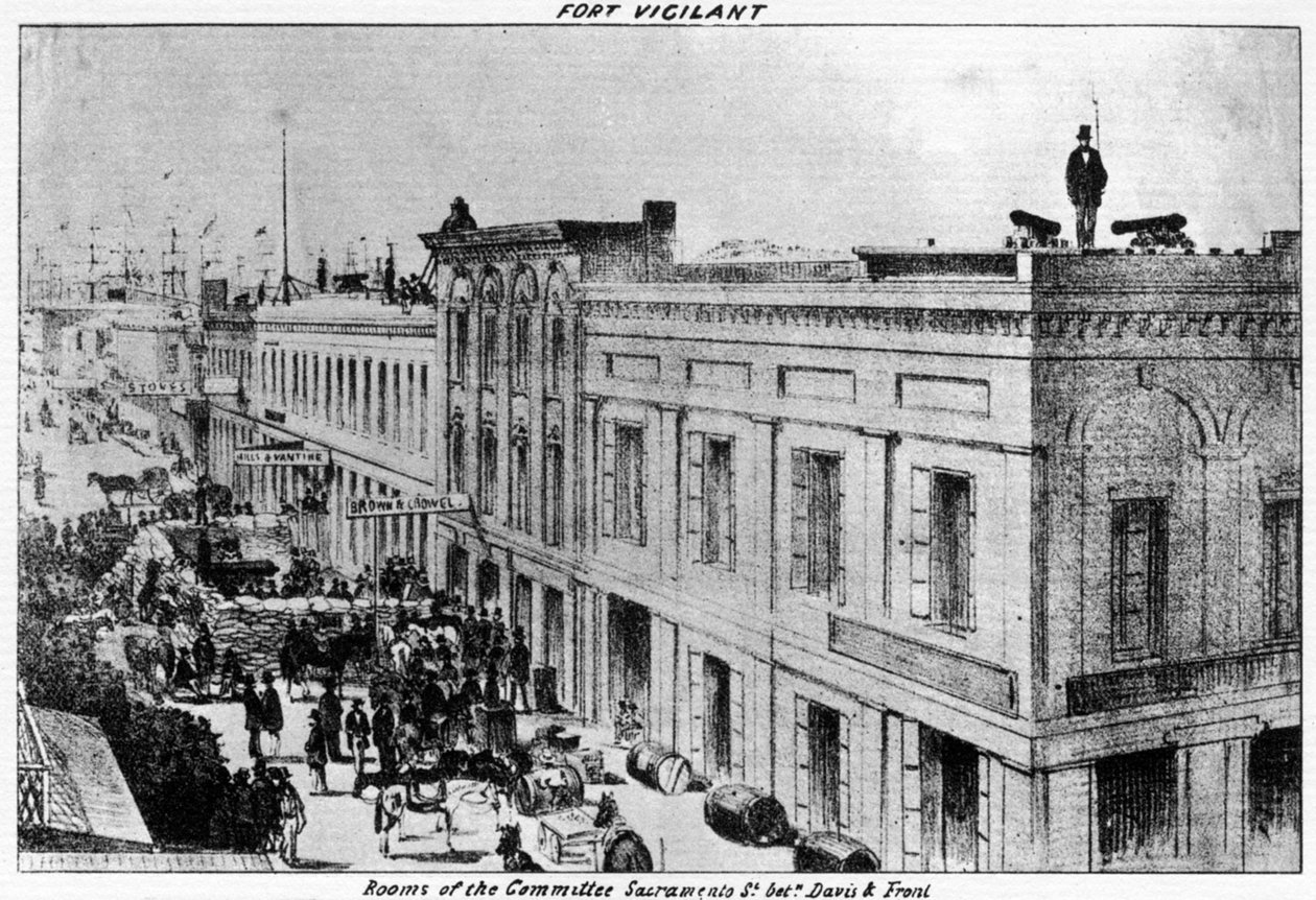 Fort Vigilant, Sacramento, Kalifornie, 1856 1937. od Britton and Rey