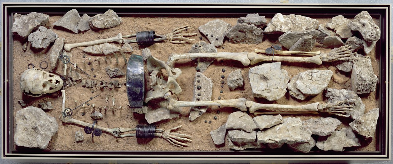 Bohatě dotovaný ženský hrob z Molzbachu bei Huenfeld od Bronze Age