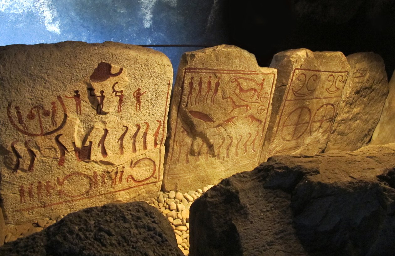 Královský hrob poblíž Kivik Kungagraven, 1. polovina 2. tisíciletí před naším letopočtem od Bronze Age culture