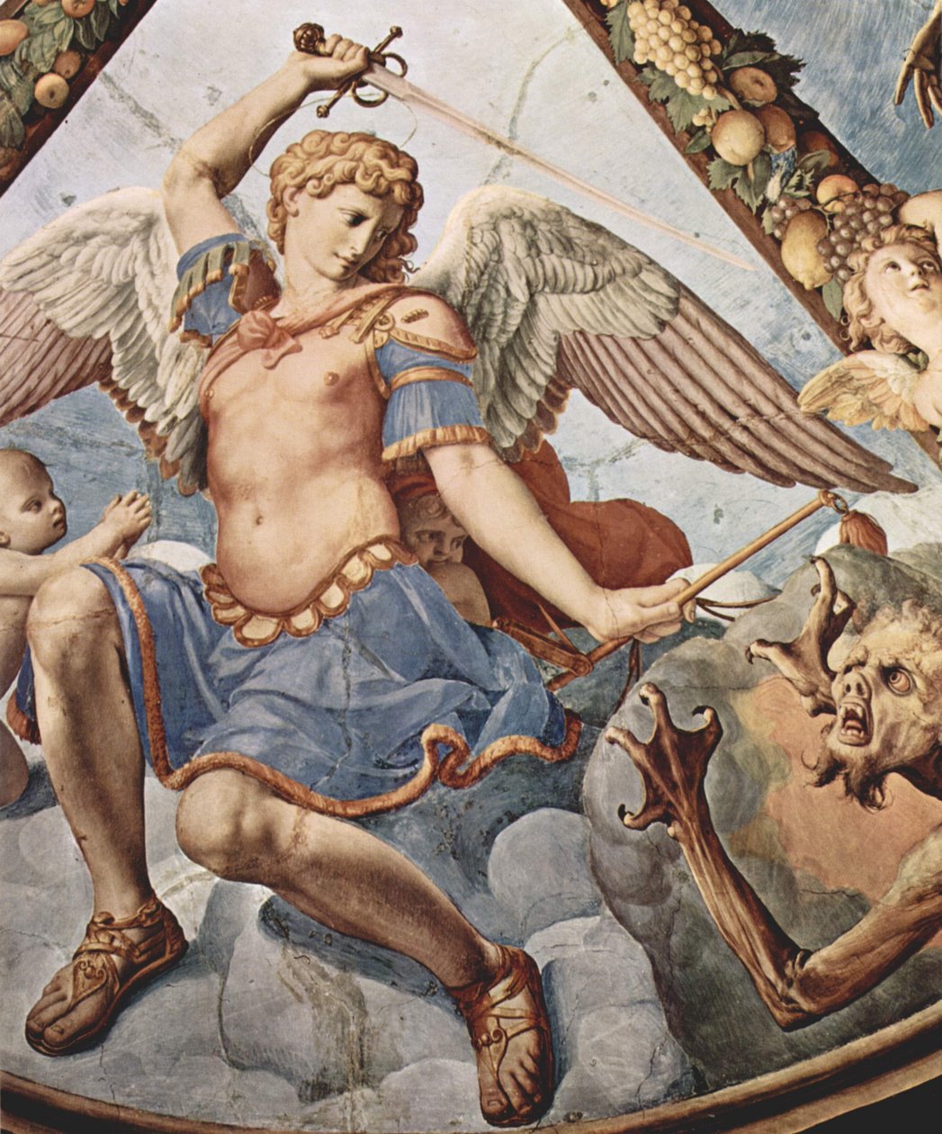 Fresky kaple Eleonora da Toledo v Palazzo Vecchio ve Florencii, stropní freska od Agnolo Bronzino