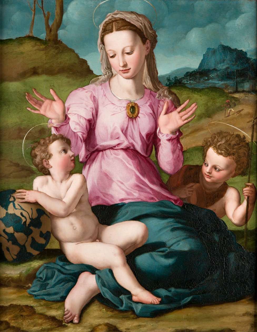 Madona s dítětem a svatým Janem Křtitelem od Bronzino