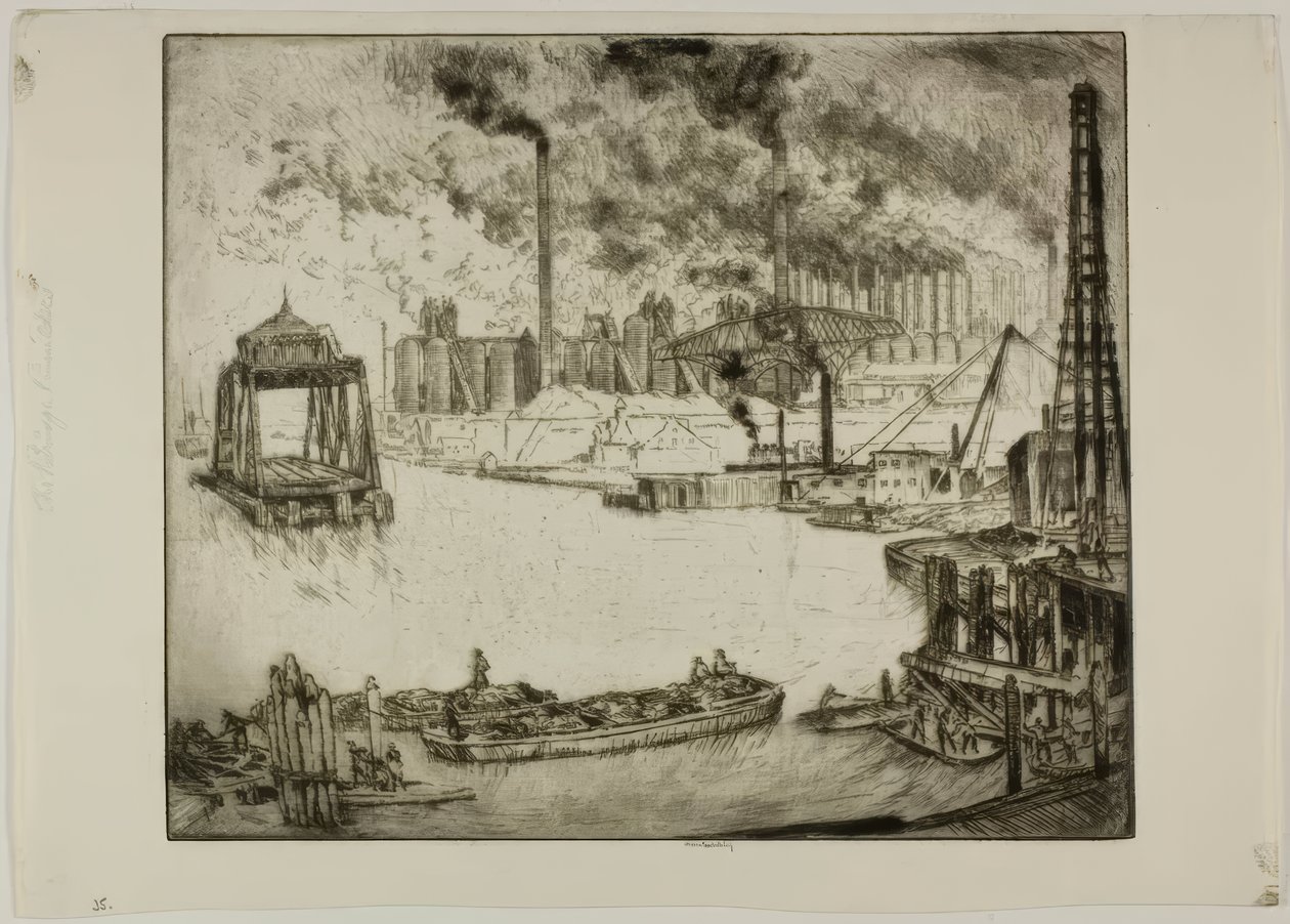 Chicago – stavitelé mostů od Bror Julius Olsson Nordfeldt