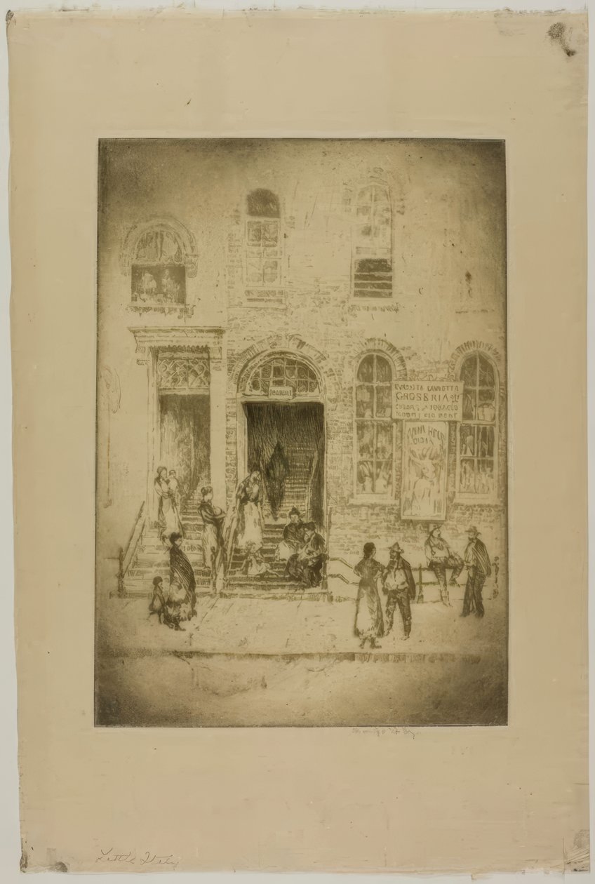 Chicago – Malá Itálie, Grand Ave od Bror Julius Olsson Nordfeldt