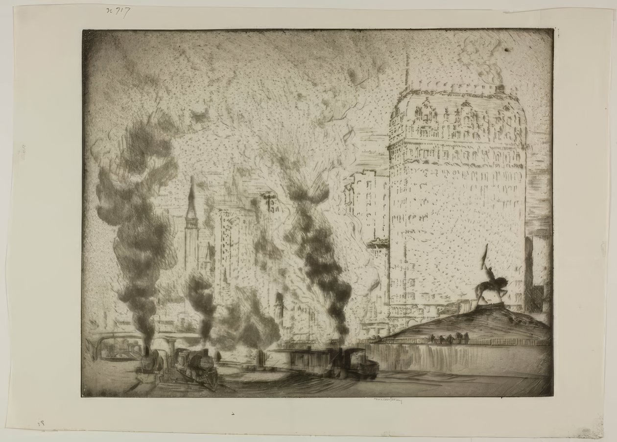 Chicago – Loganův památník od Bror Julius Olsson Nordfeldt