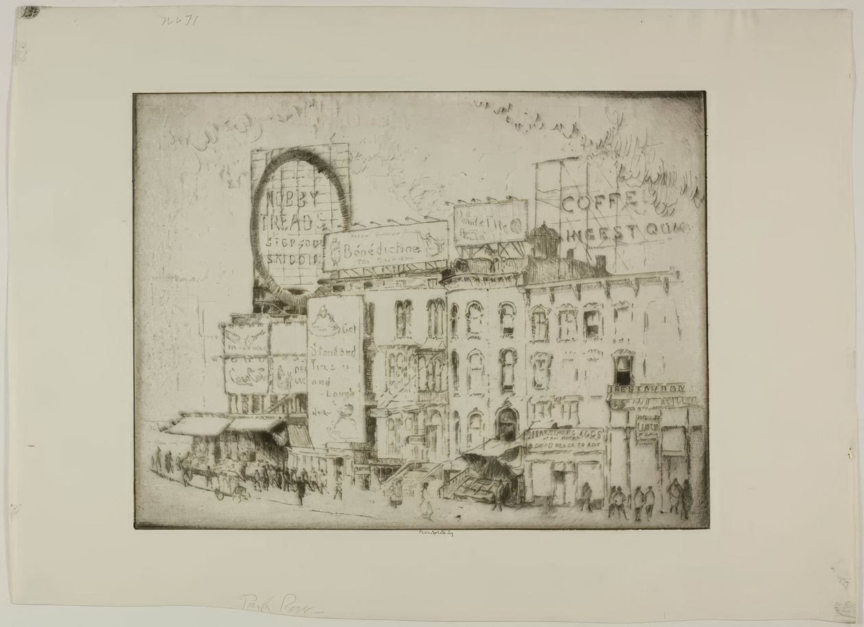 Chicago – Park Row od Bror Julius Olsson Nordfeldt