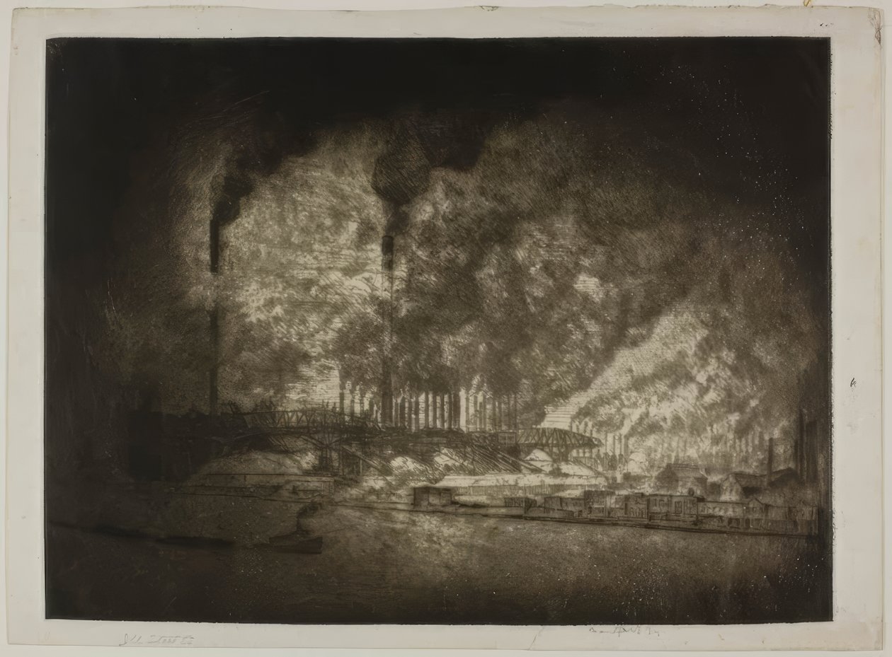 Chicago – Illinois Steel Co., 92. ulice od Bror Julius Olsson Nordfeldt