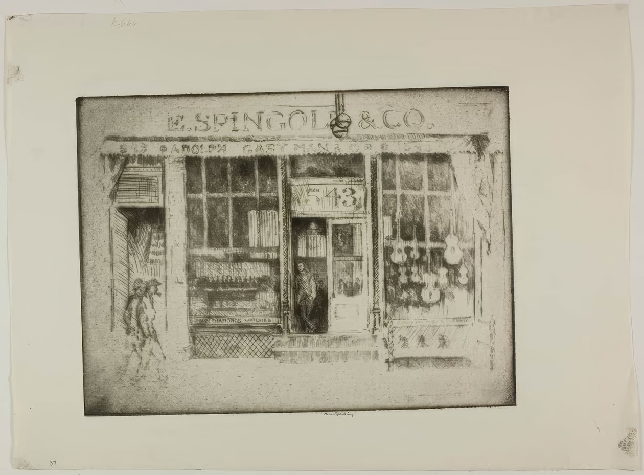 Chicago – Zastavárna od Bror Julius Olsson Nordfeldt