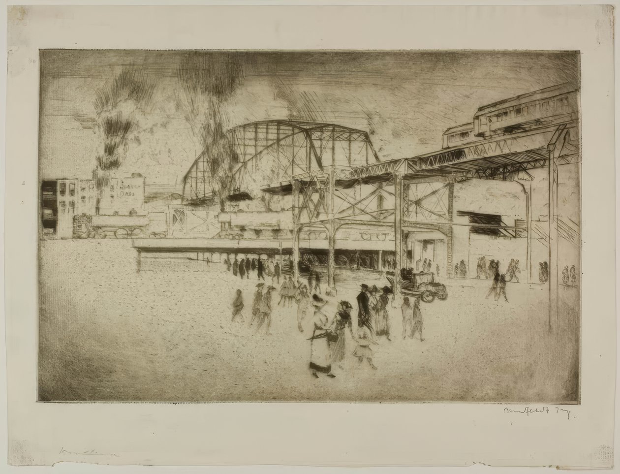 Chicago – Woodlawn, 63. ulice a Jackson Park od Bror Julius Olsson Nordfeldt