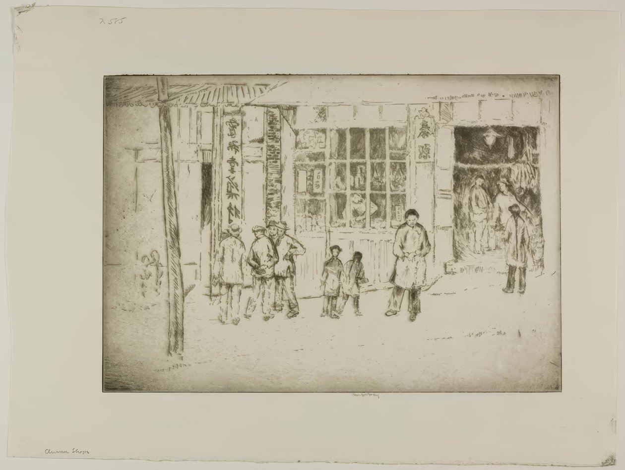 Obchody v čínské čtvrti od Bror Julius Olsson Nordfeldt