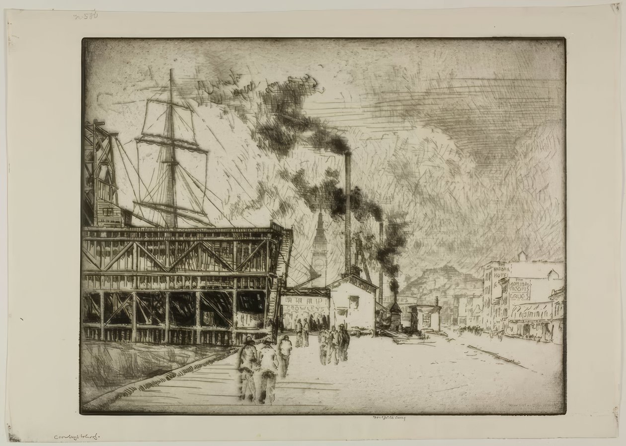 Crowleyho přístaviště od Bror Julius Olsson Nordfeldt