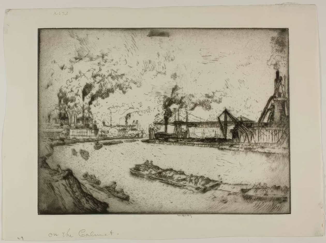 Na Calumetu od Bror Julius Olsson Nordfeldt