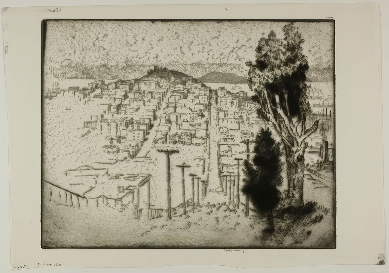 Telegrafní kopec od Bror Julius Olsson Nordfeldt