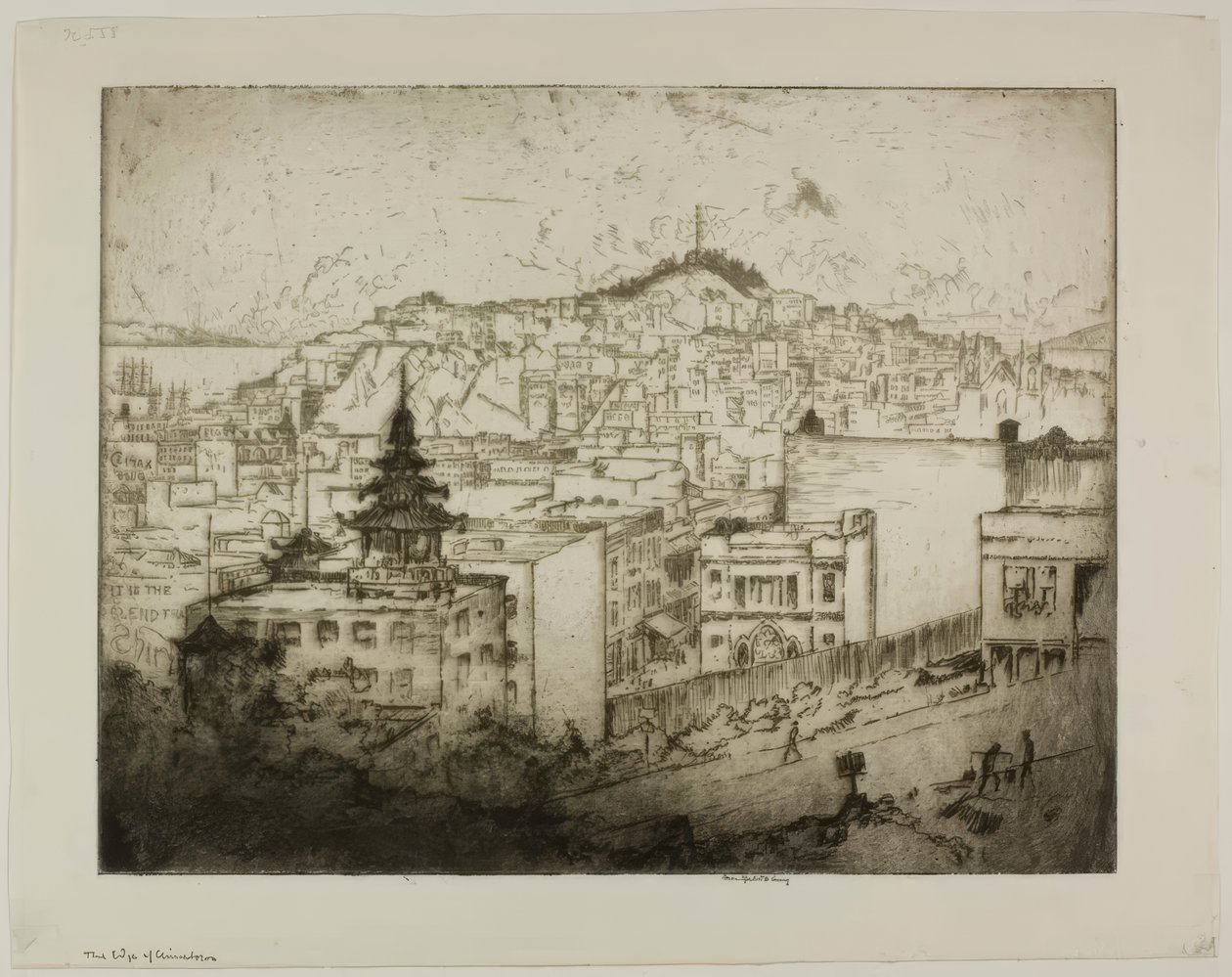 Okraj čínské čtvrti od Bror Julius Olsson Nordfeldt