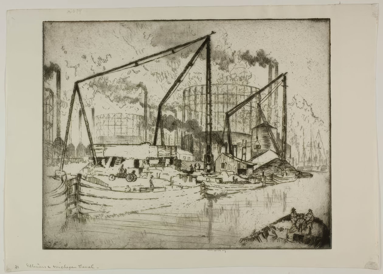 Kanál Illinois a Michigan od Bror Julius Olsson Nordfeldt