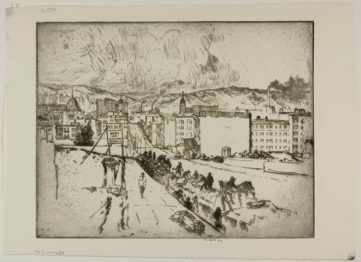 Přicházející mlha od Bror Julius Olsson Nordfeldt