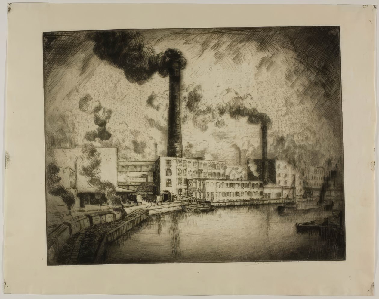 Bez názvu (South Deering – levý břeh) od Bror Julius Olsson Nordfeldt