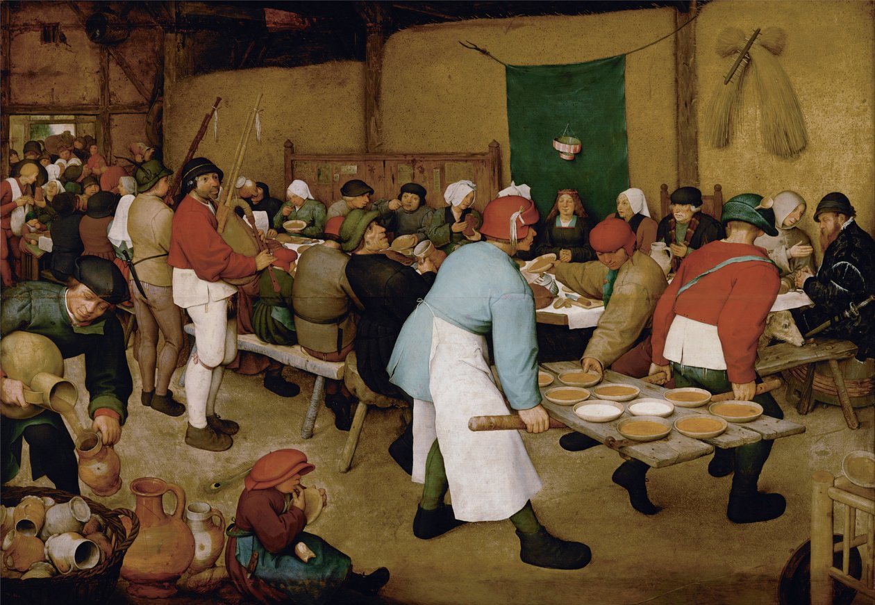 Selská svatba, asi 1568 od Bruegel