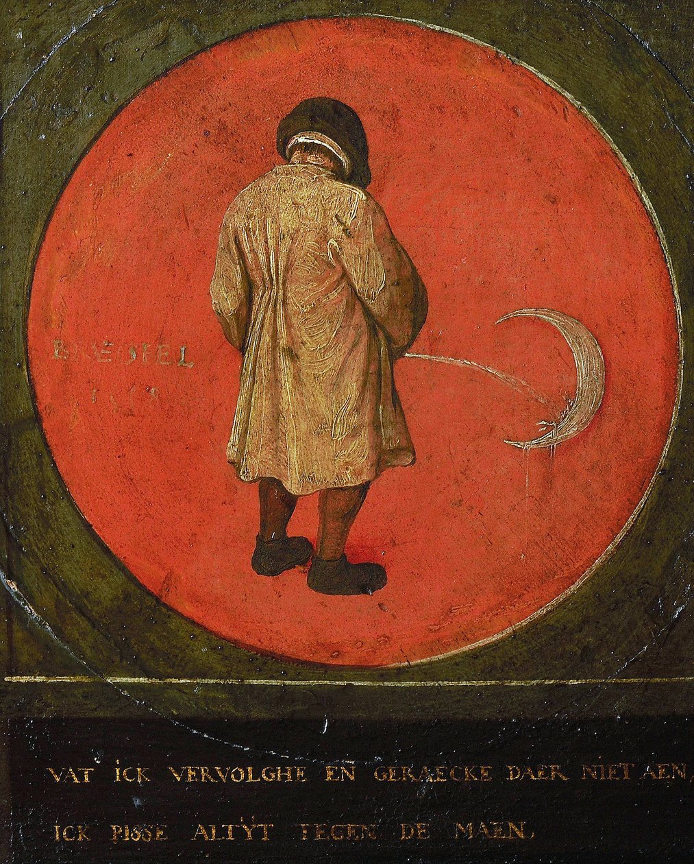 Cokoli dělám, je marné. Moču na měsíc., 1558. od Bruegel