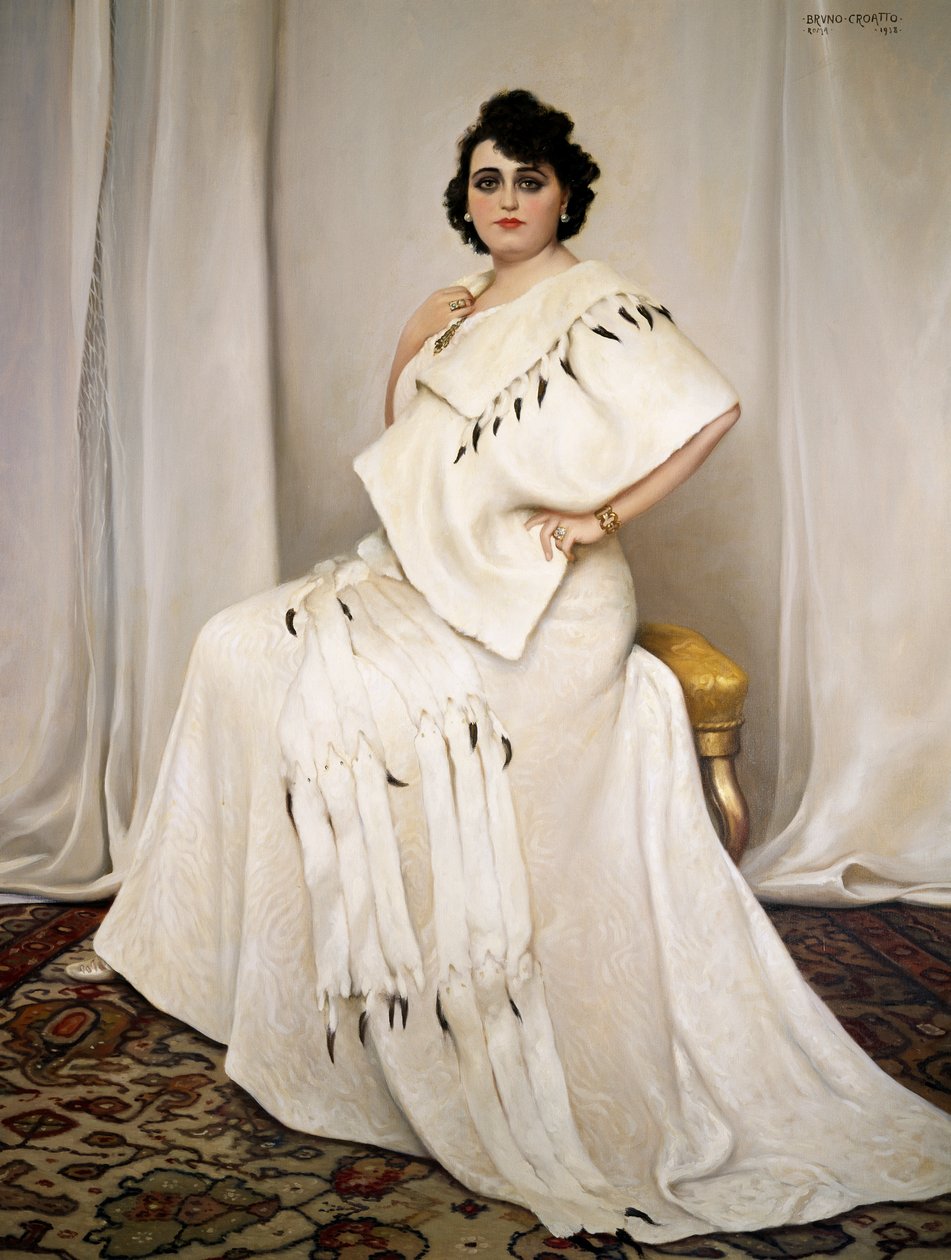 Portrét Anny Lolli (1888-1973), milenky Pietra Mascagniho, obraz Bruna Croatta (1875-1948) od Bruno Croatto