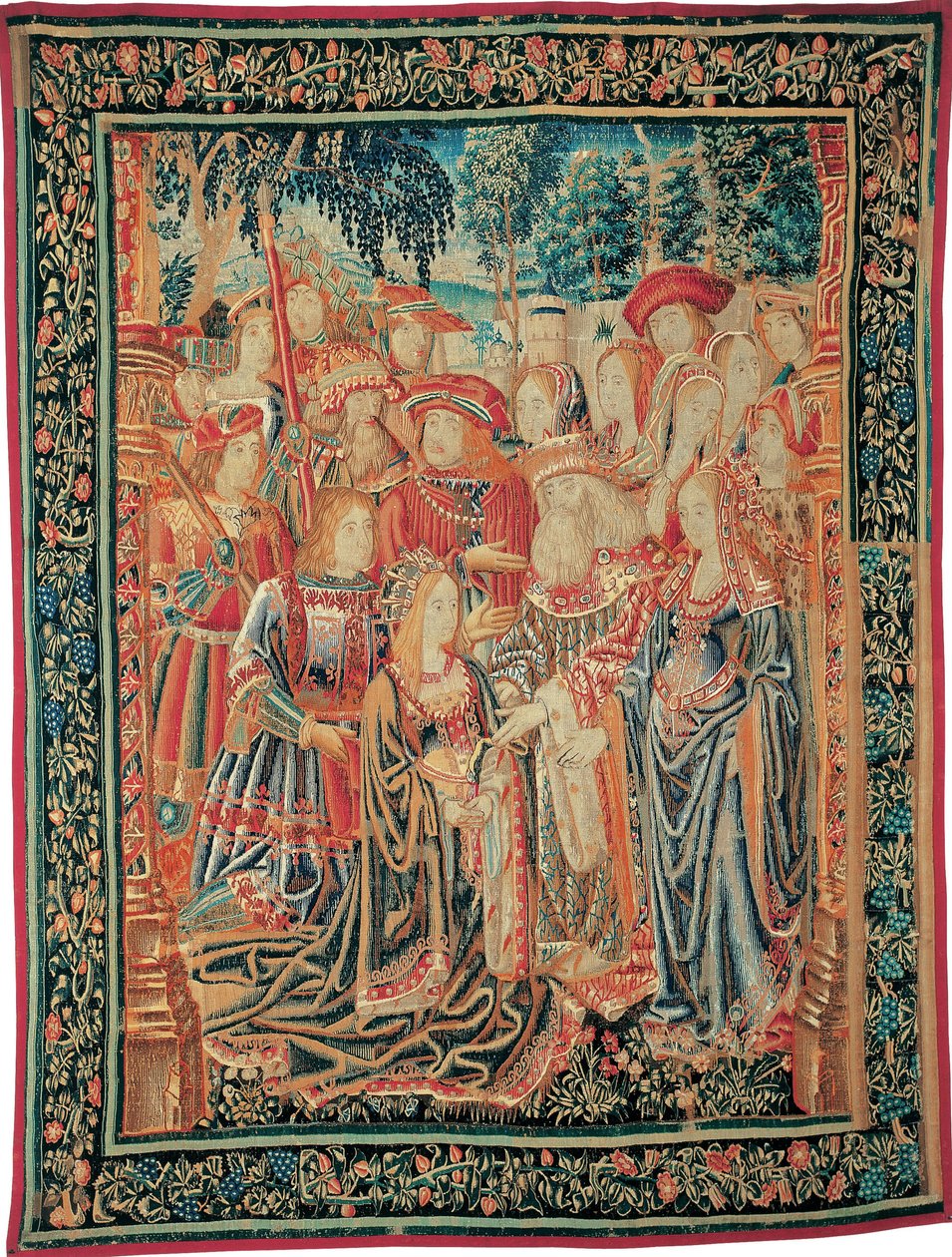 Příběh Tróje. The Pardon of Helen, c. 1520 od Brussels Manufactory