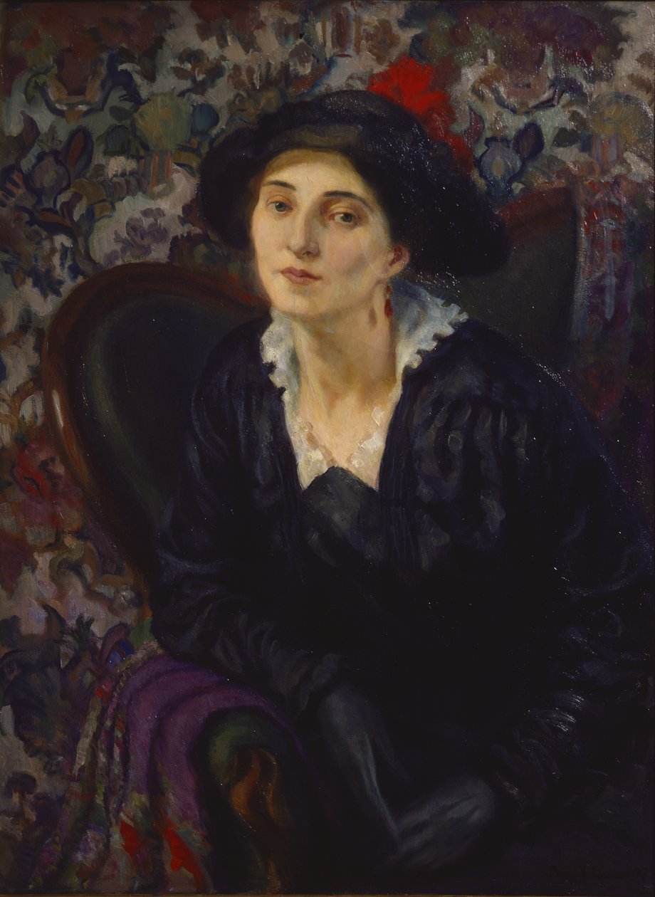 Pauline, manželka umělců (olej na plátně) od Brynjulf Larsson