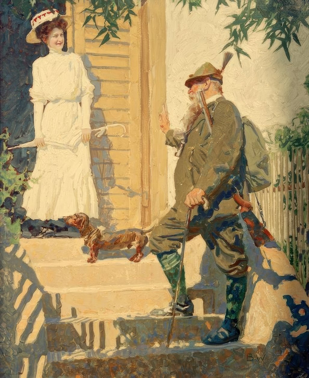 Princ regent Luitpold Bavorský s mladou dámou od Brynolf Wennerberg